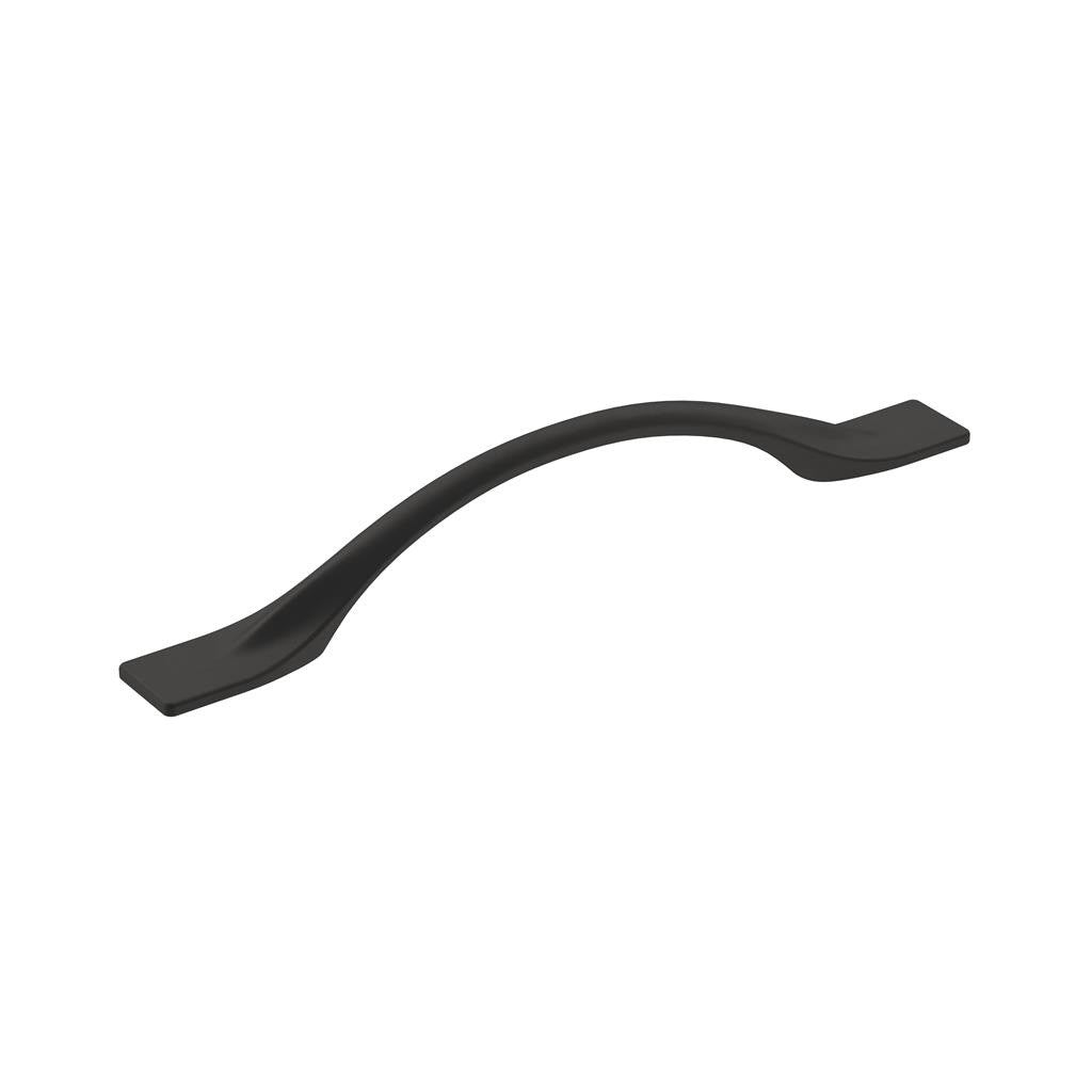 Amerock Uprise Curved Handle Pull in Matte Black 128mm BP36918FB