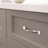 Amerock Uprise Curved Handle Pull in Polished Chrome 96mm BP3691726 Mounted