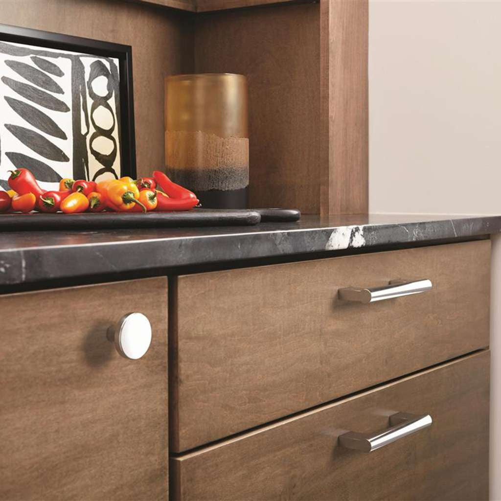 AMEROCK Versa 1-3/8" Diameter Cabinet Knob in Polished Chrome BP3690426 Mounted