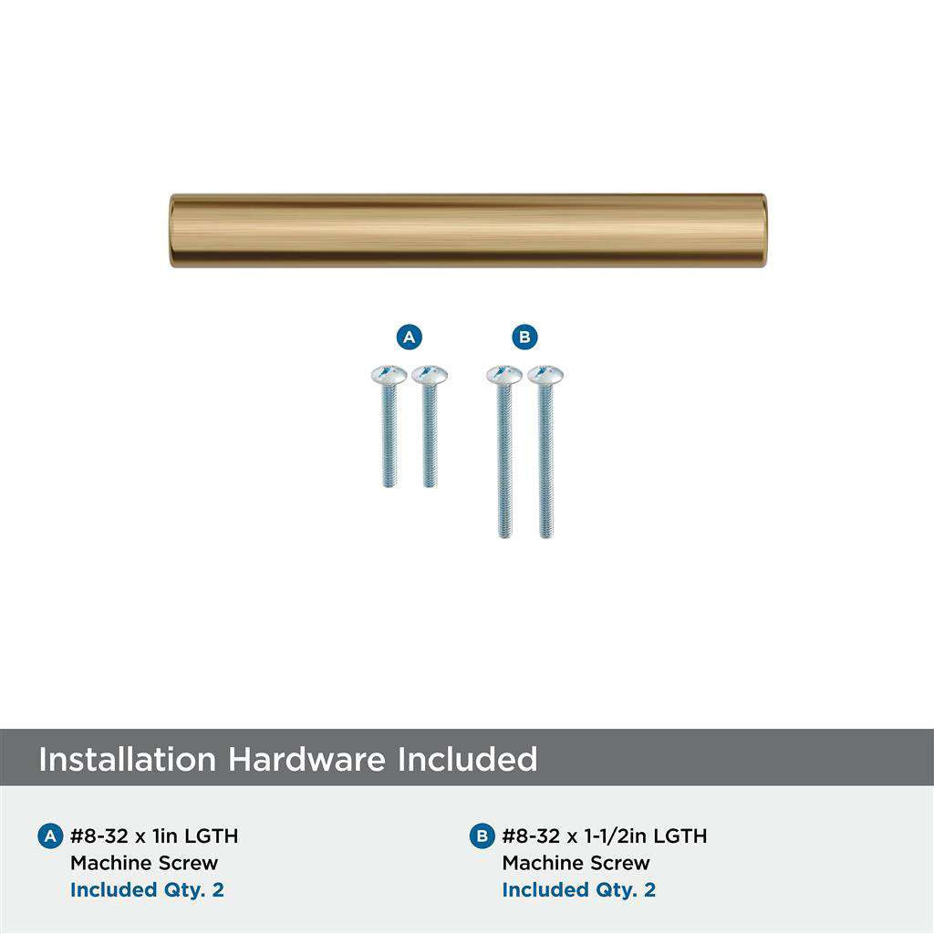 AMEROCK Versa Handle Cabinet Pull in Champagne Bronze 3" BP55530CZ Installation Hardware