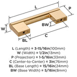 AMEROCK Versa Handle Cabinet Pull in Champagne Bronze 3" BP55530CZ Specs