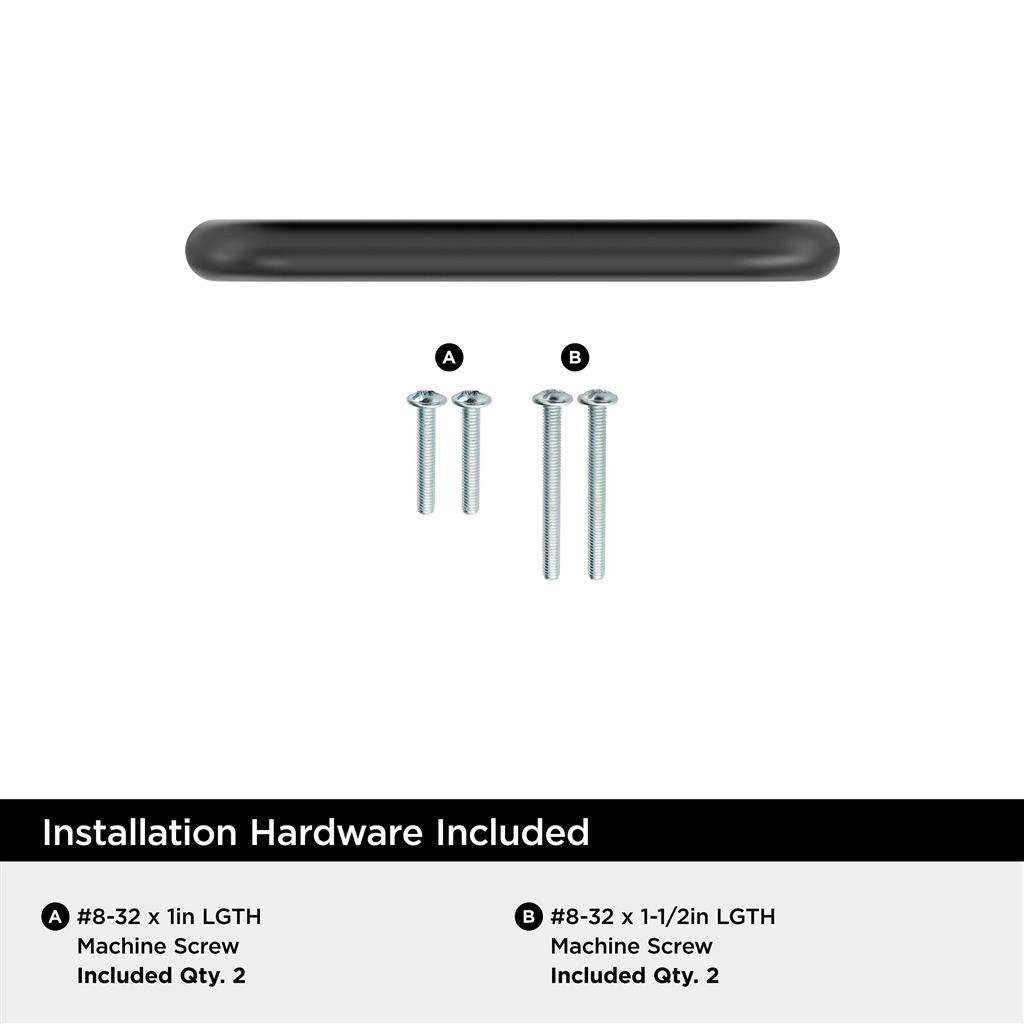 AMEROCK Wire Pulls in Matte Black 3" BP865MB Installation Hardware