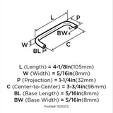 AMEROCK Wire Pulls in Polished Chrome 96mm BP76313CS26 Specs
