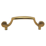 BELWITH 3" Centers Handle Cabinet Pull in Polished Brass P537-PB Side View