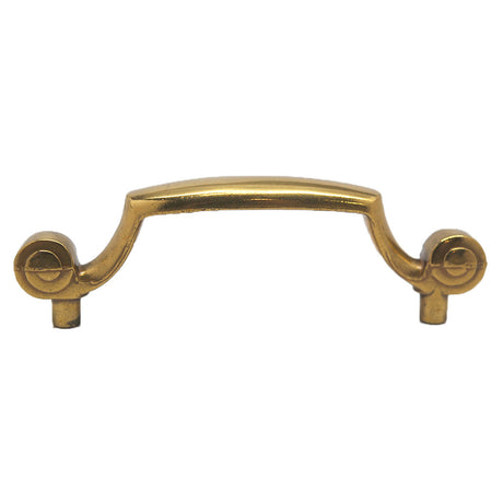 BELWITH 3" Centers Handle Cabinet Pull in Polished Brass P537-PB Side View