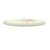 BELWITH 3" Length Fan Cabinet Knob Backplate in White and Flowers P666-FD Side View