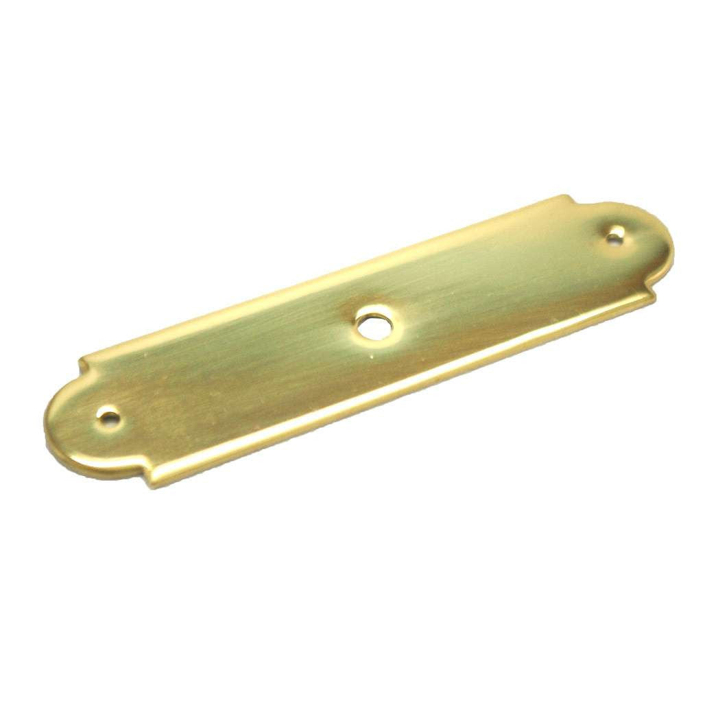 CENTURY HARDWARE Classique 3-1/2" Cabinet Knob Backplate in Bright Brass