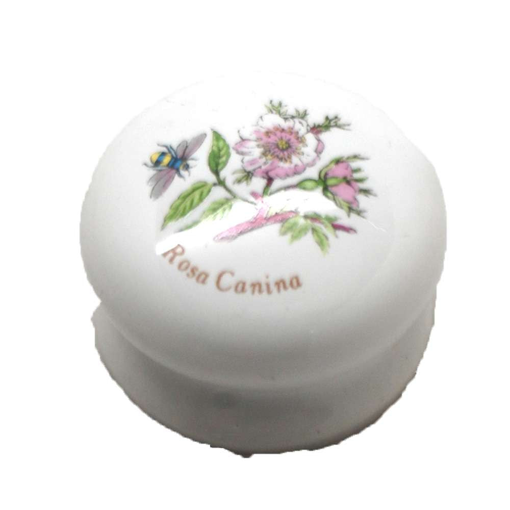 BELWITH English Cottage 1-1/2" Diameter Porcelain Rosa Canina Flower Cabinet Knob P6106-DR