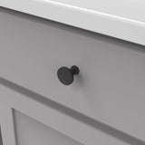 Belwith Keeler Anders 1-1/4" Diameter Cabinet Knob in Matte Black B078788-MB Mounted