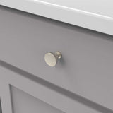 Belwith Keeler Anders 1-1/4" Diameter Cabinet Knob in Satin Nickel B078788-SN Mounted