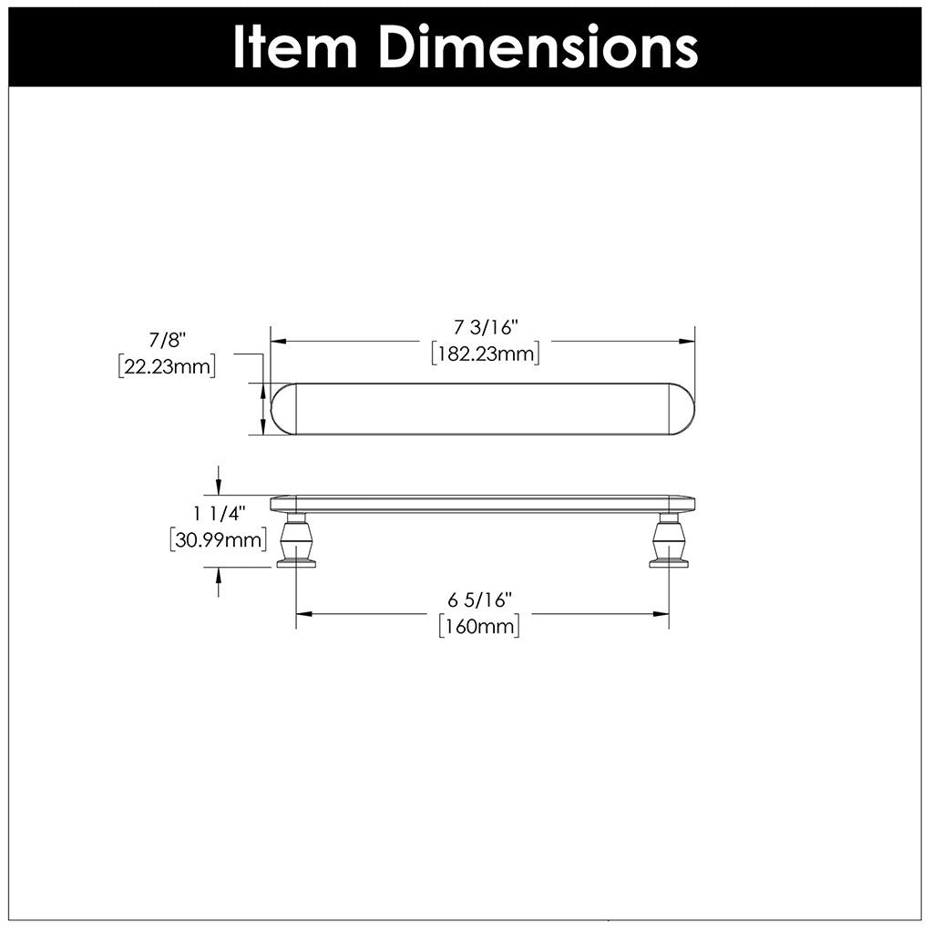 BELWITH KEELER Anders Handle Cabinet Pulls in Matte Black 160mm B078791-MB Specs