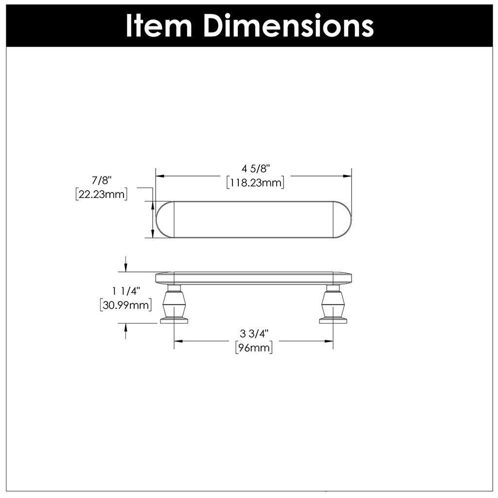 BELWITH KEELER Anders Handle Cabinet Pulls in Matte Black 96mm B078789-MB Specs