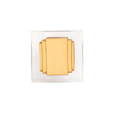 BELWITH KEELER Belleclaire 1-1/4" Length Square Cabinet Knob in Brushed Golden Brass B077497-BGB Front View