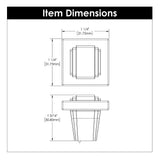 BELWITH KEELER Belleclaire 1-1/4" Length Square Cabinet Knob in Satin Nickel and Clear B077497-SN Specs