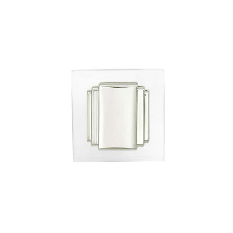 BELWITH KEELER Belleclaire 1-1/4" Length Square Cabinet Knob in Polished Nickel B077497-14 Front View