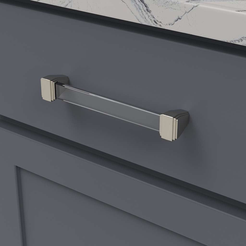 BELWITH KEELER Belleclaire Cabinet Handle Pull in Satin Nickel 160mm B077505-SN Mounted
