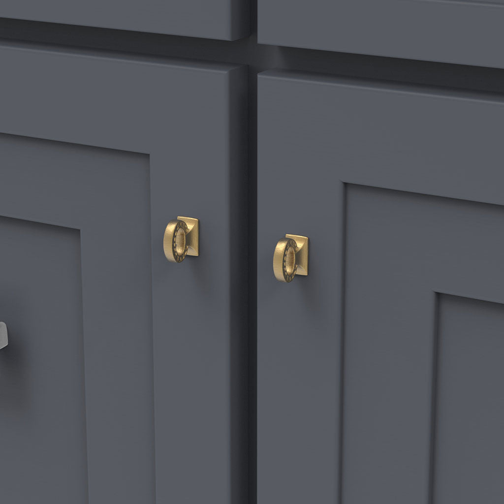 Belwith Keeler Bijou Astoria 1-1/8" Long Mock Key in Brushed Golden Brass B056379-BGB Mounted