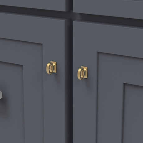 Belwith Keeler Bijou Astoria 1-1/8" Long Mock Key in Brushed Golden Brass B056379-BGB Mounted