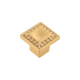 Belwith Keeler Bijou Astoria 1" Long Square Cabinet Knob in Brushed Golden Brass B056407-BGB