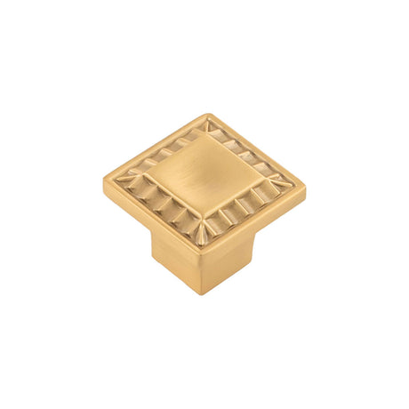Belwith Keeler Bijou Astoria 1" Long Square Cabinet Knob in Brushed Golden Brass B056407-BGB