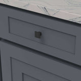Belwith Keeler Bijou Astoria 1" Long Square Cabinet Knob in Matte Black B056407-MB Mounted