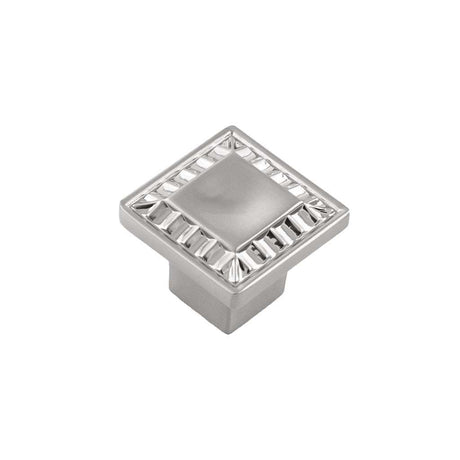 Belwith Keeler Bijou Astoria 1" Long Square Cabinet Knob in Satin Nickel B056407-MB