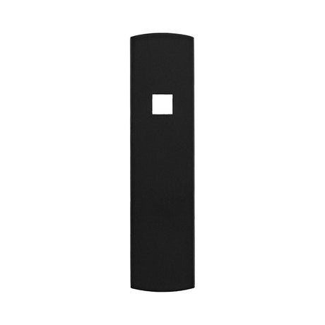Belwith Keeler Bijou Astoria 3-1/2" Long Rectangle Knob Backplate in Matte Black B056380-MB Front View