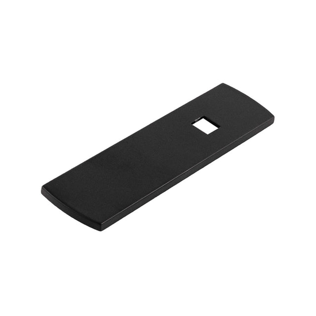 Belwith Keeler Bijou Astoria 3-1/2" Long Rectangle Knob Backplate in Matte Black B056380-MB