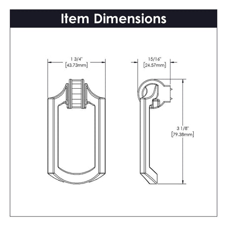 Belwith Keeler Bijou Astoria 3-1/8" Long Pendant Pull in Brushed Golden Brass B056405-BGB Specs
