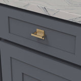 Belwith Keeler Bijou Ember Cabinet Handle Pull in Brushed Golden Brass 1" B056428-BGB Mounted