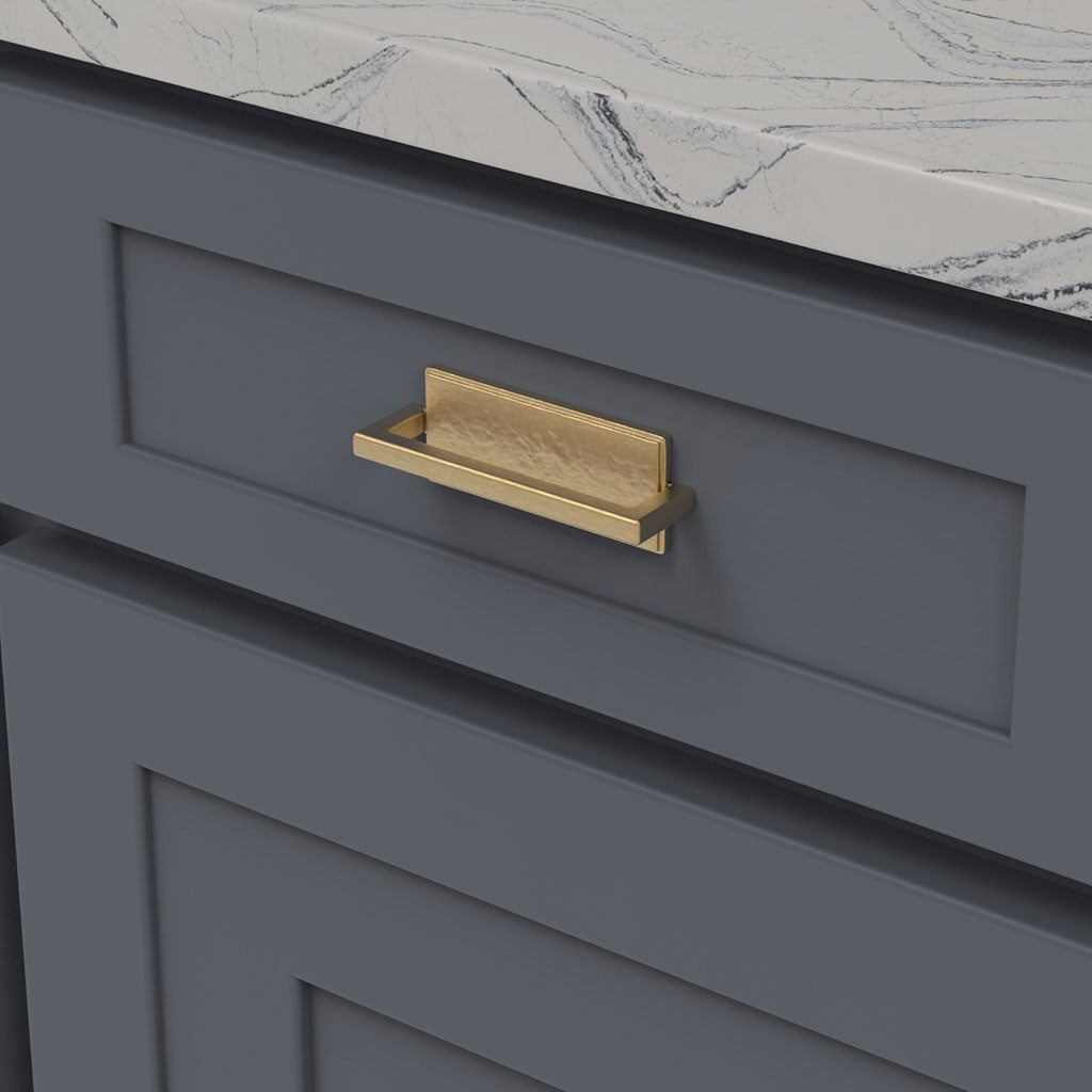 Belwith Keeler Bijou Ember Cabinet Handle Pull in Brushed Golden Brass 3" B056431-BGB Mounted