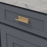 Belwith Keeler Bijou Ember Cabinet Handle Pull in Brushed Golden Brass 3" B056431-BGB Mounted
