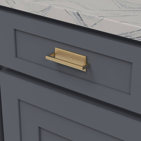 Belwith Keeler Bijou Ember Cabinet Handle Pull in Brushed Golden Brass 3" B056431-BGB Mounted