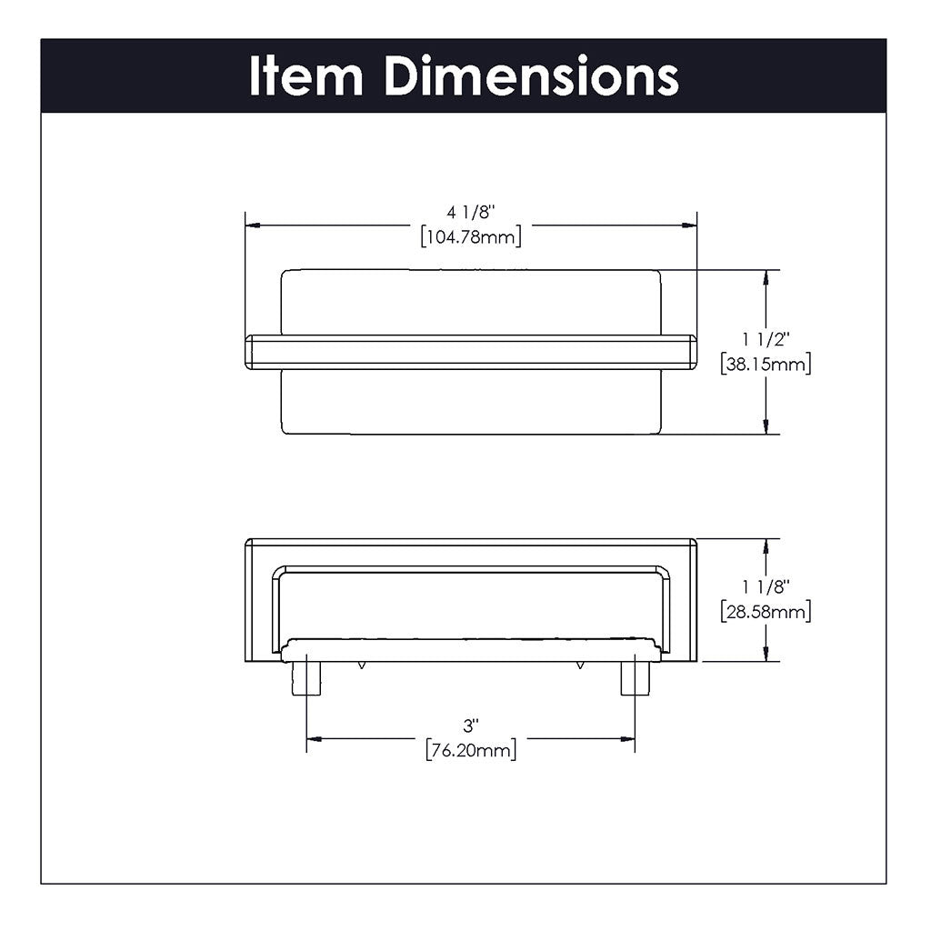 Belwith Keeler Bijou Ember Cabinet Handle Pull in Brushed Golden Brass 3" B056431-BGB Specs
