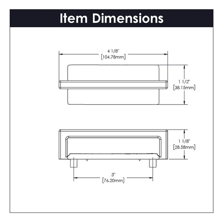 Belwith Keeler Bijou Ember Cabinet Handle Pull in Brushed Golden Brass 3" B056431-BGB Specs