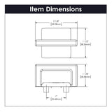 Belwith Keeler Bijou Ember Cabinet Handle Pull in Matte Black 1" B056428-MB Specs