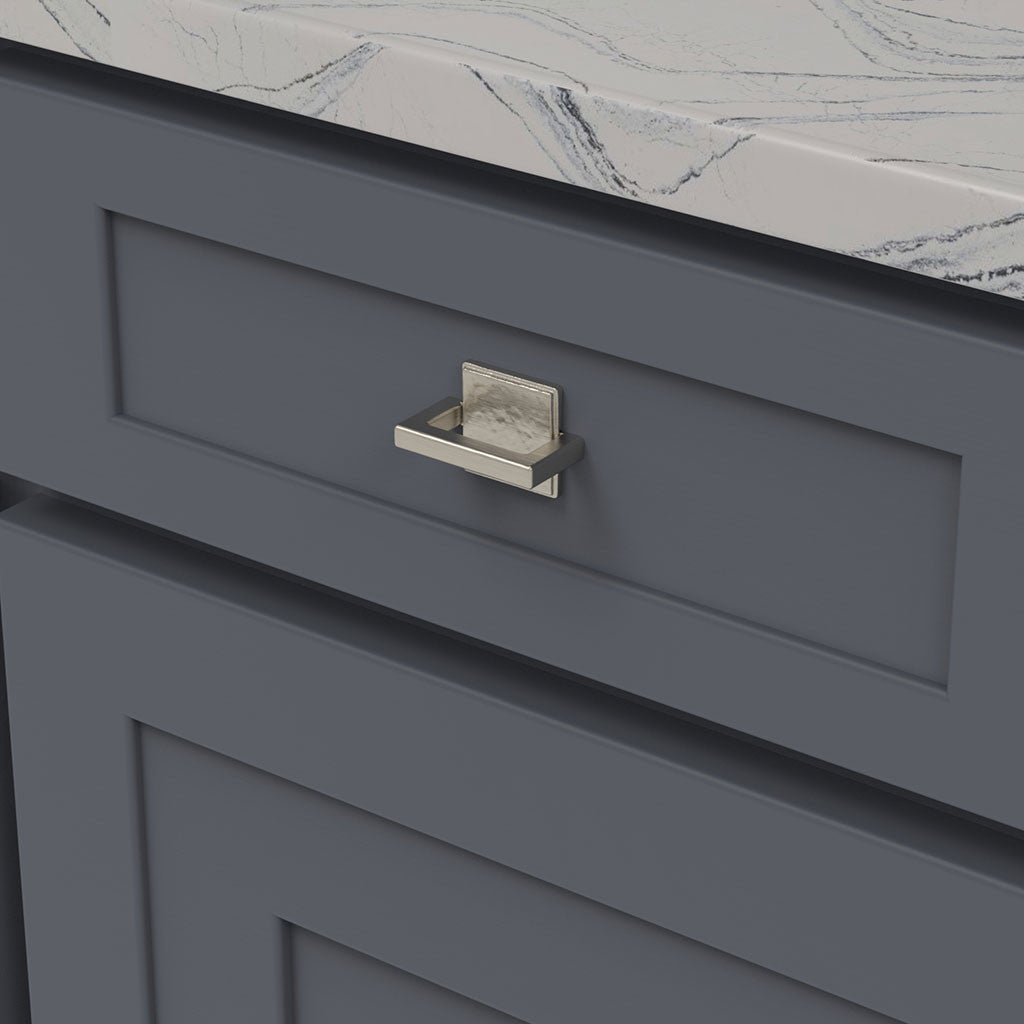 Belwith Keeler Bijou Ember Cabinet Handle Pull in Satin Nickel 1" B056428-SN Mounted