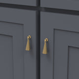 Belwith Keeler Bijou Laurel 2-1/2" Long Pendant in Brushed Golden Brass B050038-BGB Mounted
