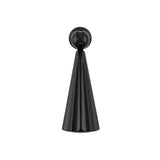 Belwith Keeler Bijou Laurel 2-1/2" Long Pendant in Matte Black B050038-MB Front View