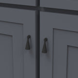 Belwith Keeler Bijou Laurel 2-1/2" Long Pendant in Matte Black B050038-MB Mounted
