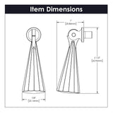 Belwith Keeler Bijou Laurel 2-1/2" Long Pendant in Matte Black B050038-MB Specs