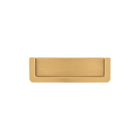Belwith Keeler Bijou Linea 3" Centers Cabinet Handle Pull in Brushed Golden Brass 3-1/2" Long B056060-BGB Front View