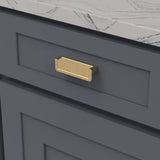 Belwith Keeler Bijou Linea 3" Centers Cabinet Handle Pull in Brushed Golden Brass 3-1/2" Long B056060-BGB Mounted