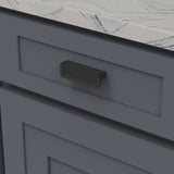 Belwith Keeler Bijou Linea 3" Centers Cabinet Handle Pull in Matte Black 3-1/2" Long B056060-MB Mounted