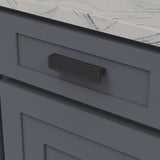 Belwith Keeler Bijou Linea 3" Centers Cabinet Handle Pull in Matte Black 5" Long B056013-MB Mounted