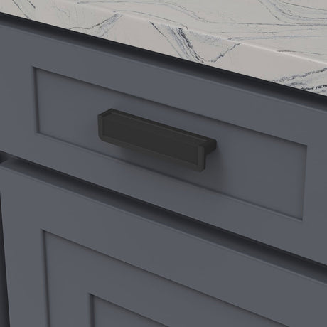 Belwith Keeler Bijou Linea 3" Centers Cabinet Handle Pull in Matte Black 5" Long B056013-MB Mounted