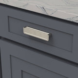 Belwith Keeler Bijou Linea 3" Centers Cabinet Handle Pull in Satin Nickel 5" B056013-SN Mounted