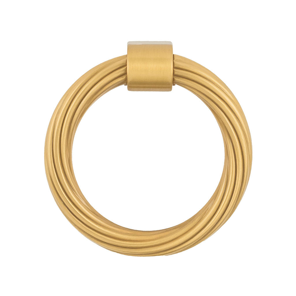 Belwith Keeler Bijou Sybil 2-3/4" Diameter Ring Pull in Brushed Golden Brass B076986-BGB Front View