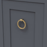 Belwith Keeler Bijou Sybil 2-3/4" Diameter Ring Pull in Brushed Golden Brass B076986-BGB Mounted