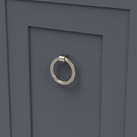 Belwith Keeler Bijou Sybil 2-3/4" Diameter Ring Pull in Satin Nickel B076986-SN Mounted